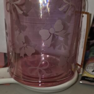 cupcakes & cashmere Pink Bow Glass Vase